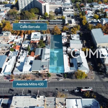 Terreno comercial de 1.780 m2 en Av. Mitre 430 pasante a calle Barcala - San Rafael Mendoza