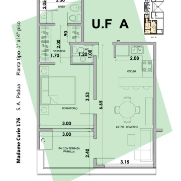 Departamento en venta de 3 ambientes con balcón terraza en San Antonio De Padua