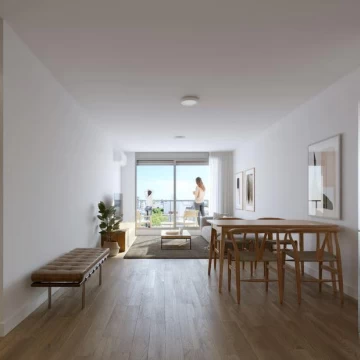 Venta apartamento dos dormitorios con terraza doble en Cordón
