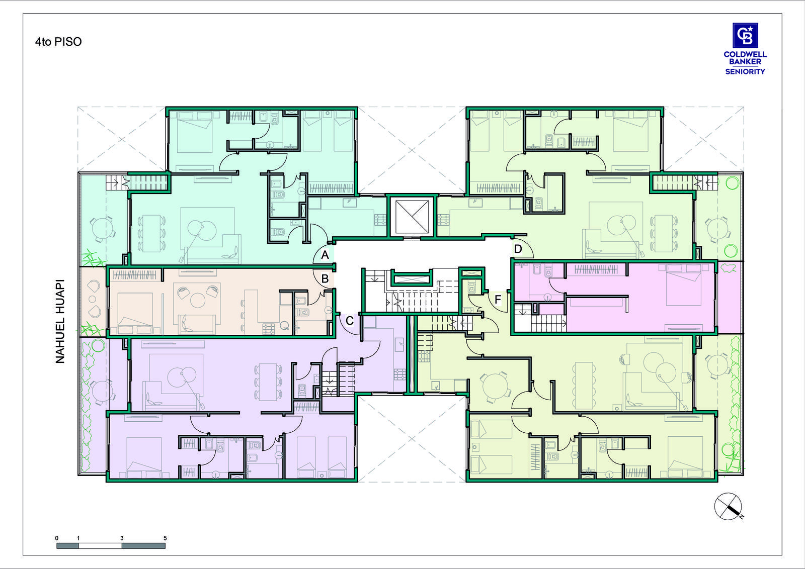Plano de planta piso 4