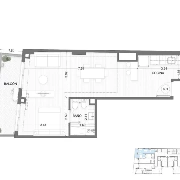 Venta Departamento monoambiente en L a estrenar en Balvanera