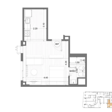 Venta Departamento monoambiente a estrenar en Balvanera