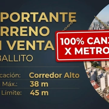 TERRENO EN VENTA EN CABALLITO -CORREDOR ALTO (CA)-