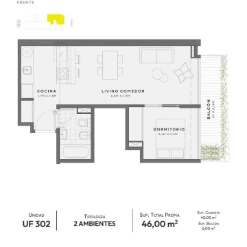 Venta departamento monoambiente en Palermo Hollywood. Entrega 2026. Ideal renta temporaria.
