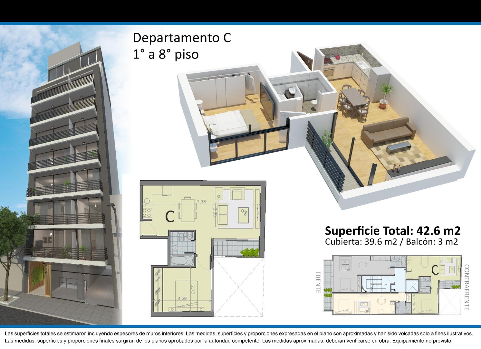 Departamento de 1 dormitorio en Palermo Soho, foto 4