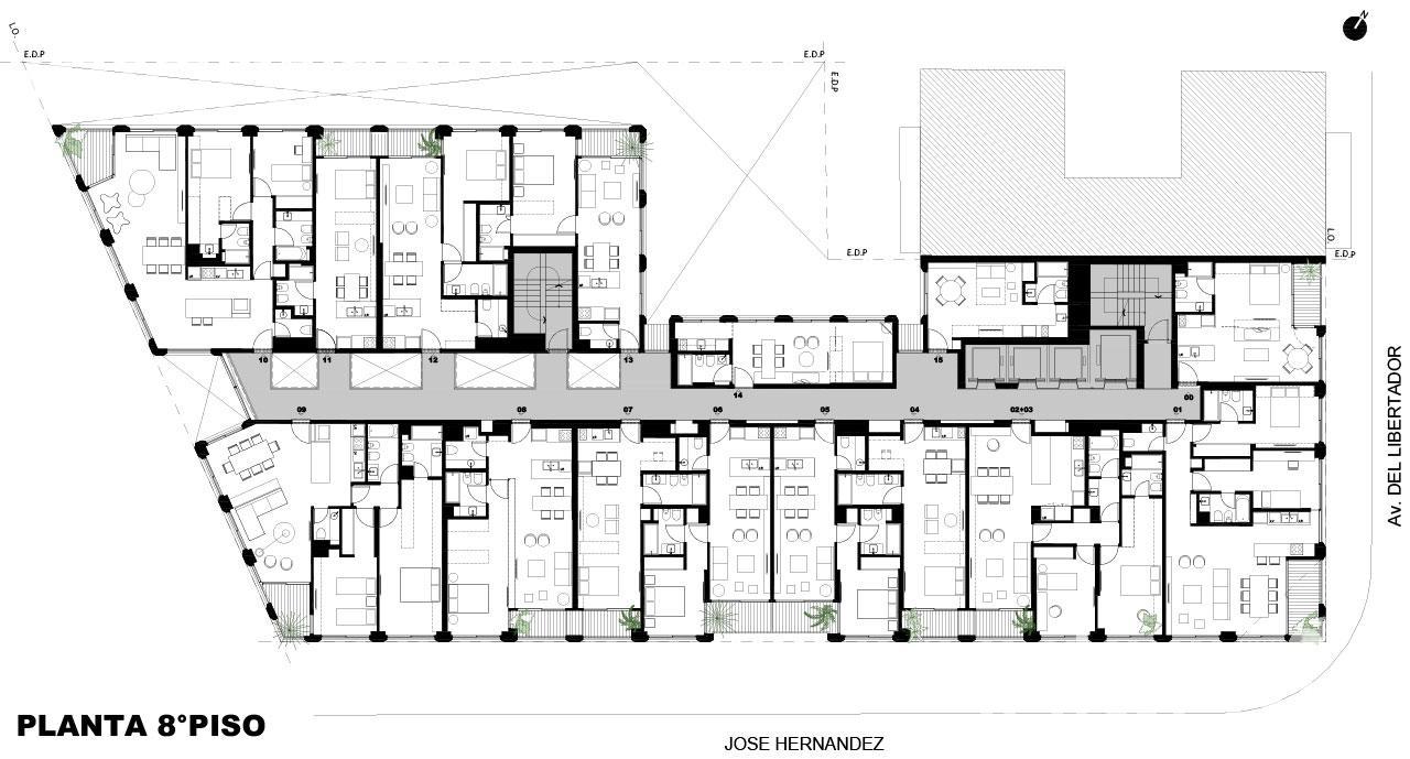 plano planta piso 8