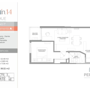 Departamento de 1 dorm en Venta en Nueva Cordoba