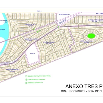 Venta lote de 1.000 m² en Los Molinos – Anexo Tres Pinos, General Rodríguez