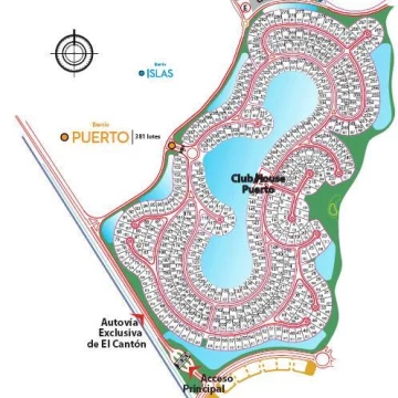 Lote a la laguna en venta en el Cantón