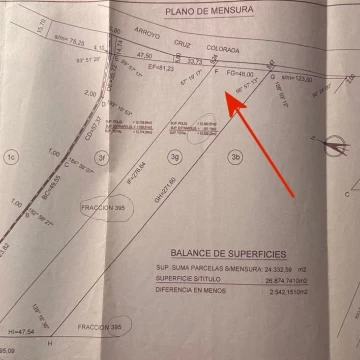 Terreno Venta en Rio o Arroyo Cruz Colorada Parcela 3 G