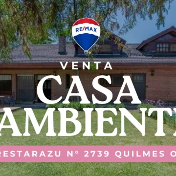 CASA EN VENTA 4 AMB COCHERA,JARDIN,PILETA QUILMES