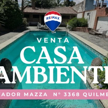 VENTA CASA 5 AMB CON PISCINA Y COCHERA - QUILMES