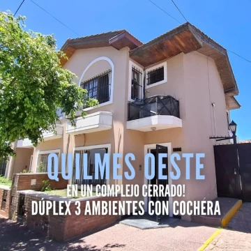VENTA DUPLEX 3 AMB COMPLEJO CERRADO CON COCHERA