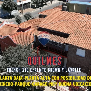 VENTA CASAS 4 AMB. QUILMES 2 PLANTAS GARAGE PARQUE