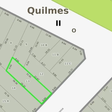 LOTE EN VENTA BERNAL OESTE - 8.66x30mts2