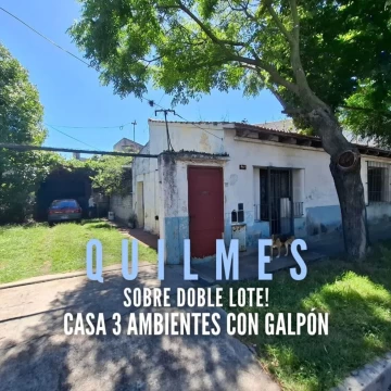 VENTA CASA 3 AMB CON GALPÓN Y JARDÍN QUILMES