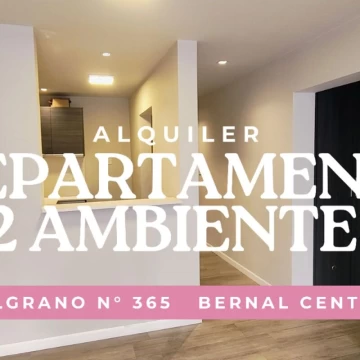 ALQUILER DPTO 2 AMB CON BALCÓN - BERNAL CENTRO