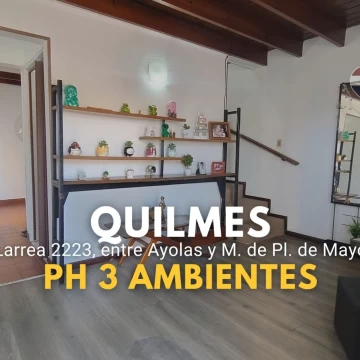 Dúplex 3 amb con patio y cochera Quilmes