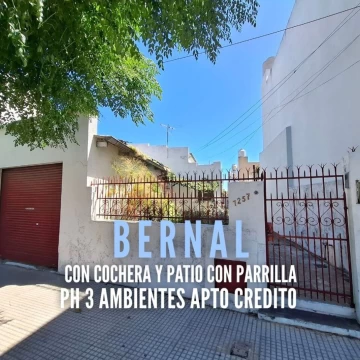 VENTA PH 3 AMB CON COCHERA APTO CREDITO BERNAL