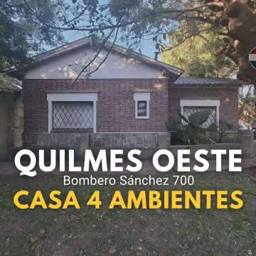 Venta casa 4 ambientes Quilmes oeste
