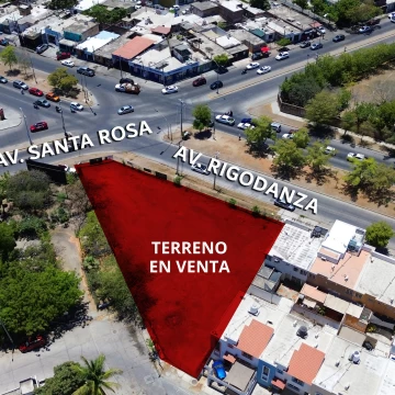 Terreno Comercial en renta en Av. Rigodanza esq con Av Santa Rosa