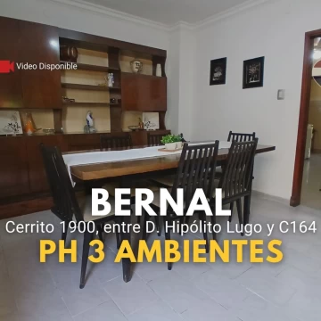 PH 3 AMBIENTES CON PATIO Y PARRILA BERNAL OESTE