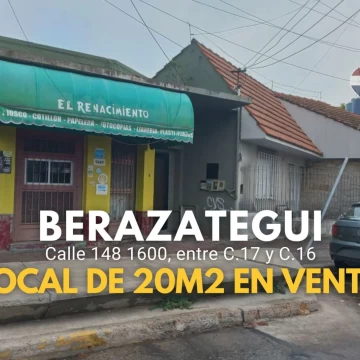 LOCAL EN VENTA EN BERAZATEGUI SOBRE CALLE 148