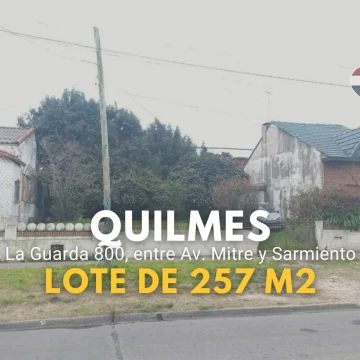 VENTA LOTE SOBRE LA GUARDA A METROS DE AV MITRE