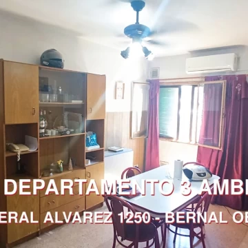 VENTA DEPARTAMENTO 3 AMBIENTES BERNAL OESTE