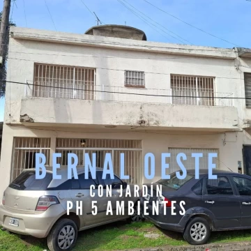 VENTA PH 5 AMBIENTES CON JARDIN BERNAL OESTE