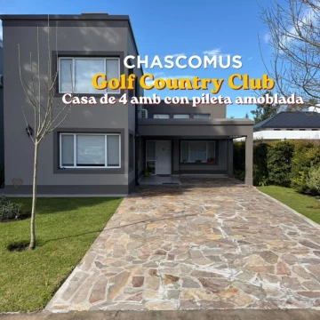 VENTA CASA DE 4 AMB CON PILETA EN EL GOLF AMOBLADA