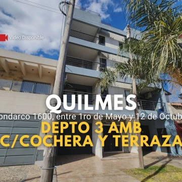 VENTA DEPTO 3 AMB C/ COCHERA Y TERRAZA EN QUILMES