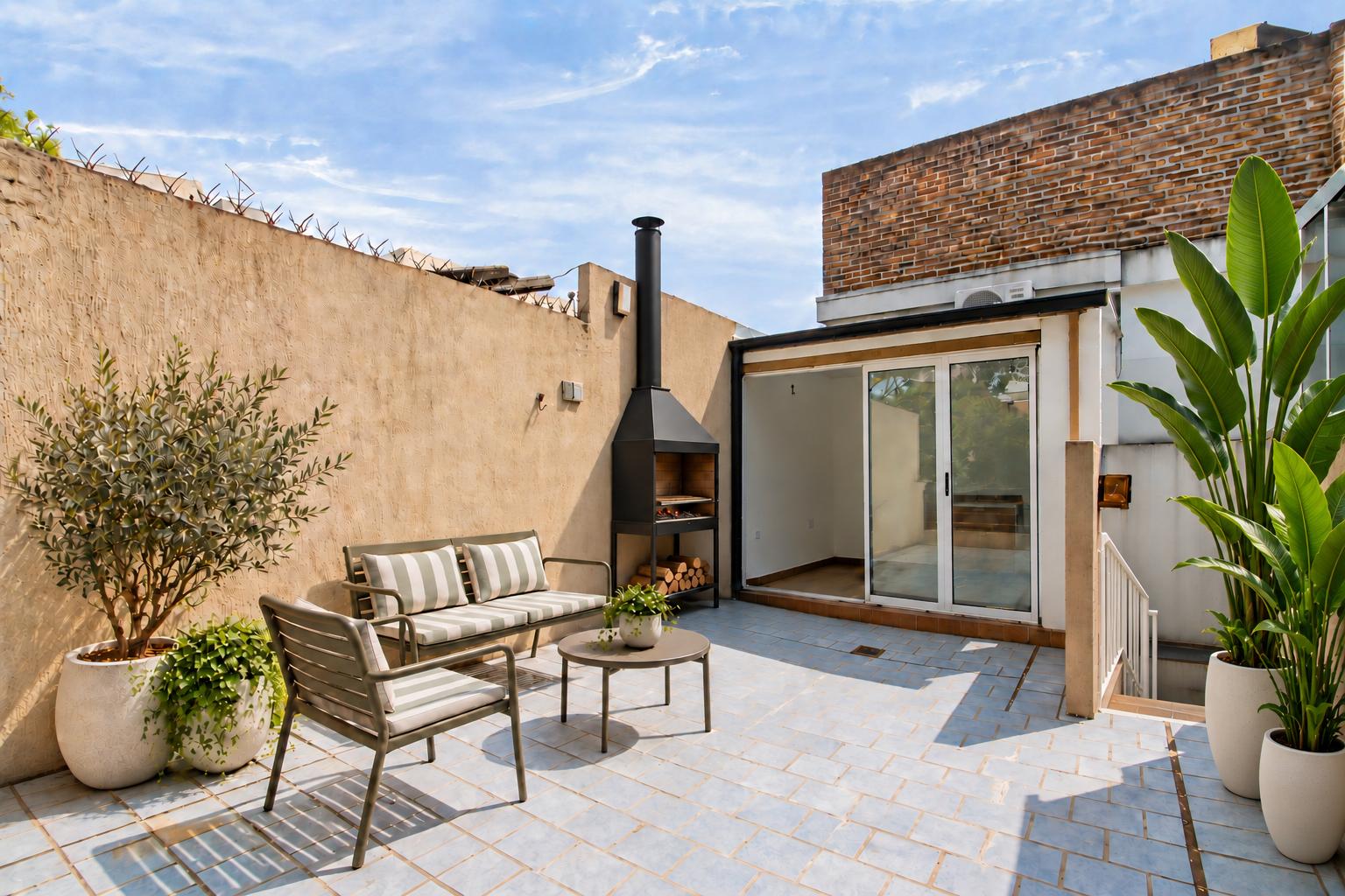 terraza amoblada con IA