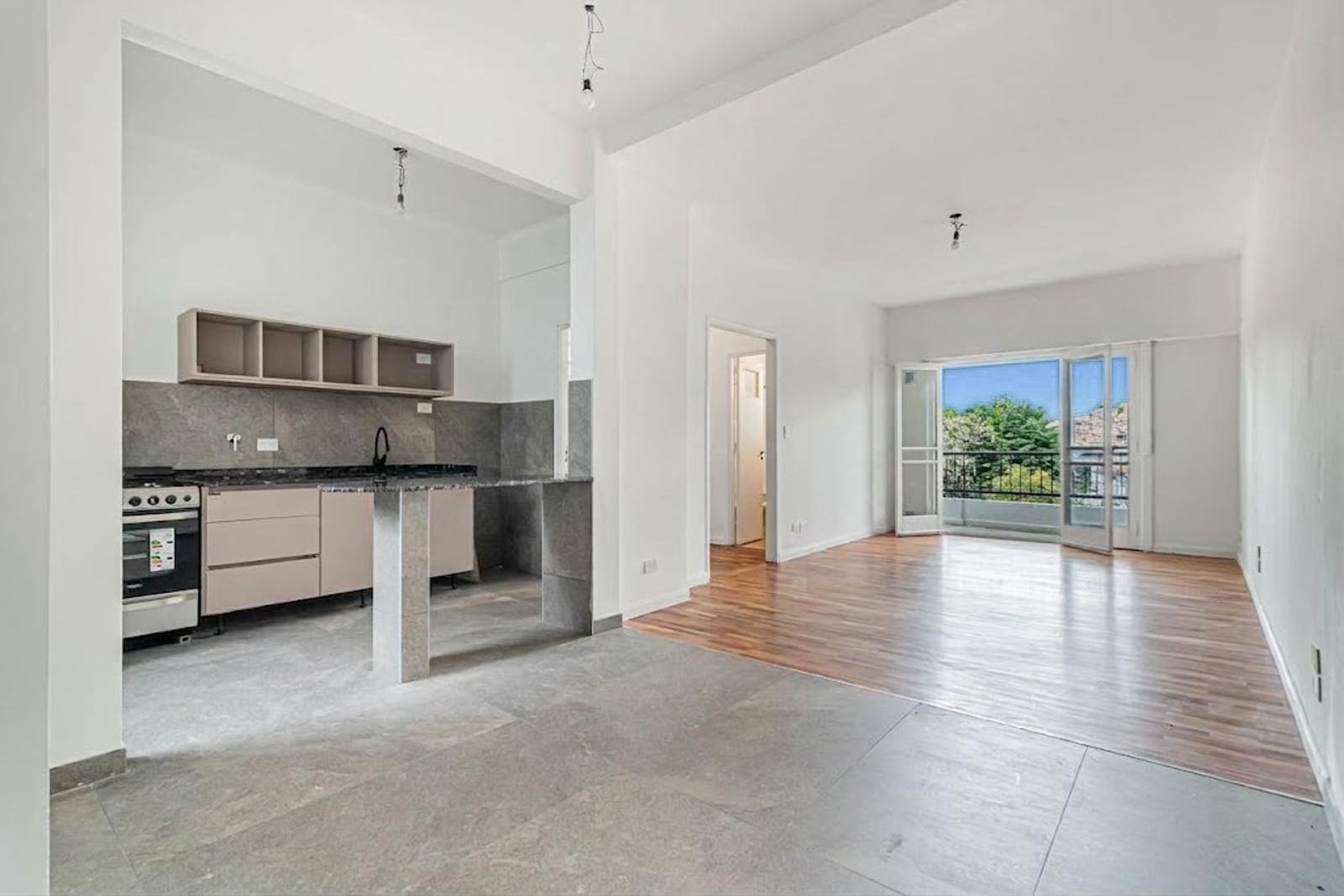 cocina americana living comedor