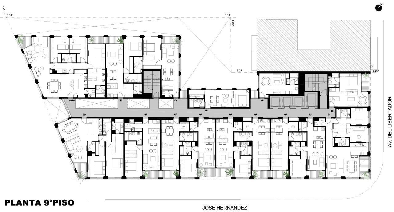 plano planta piso 9