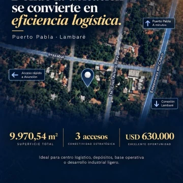 Terreno en venta de 9.423,31 m2 USD. 630.000.-