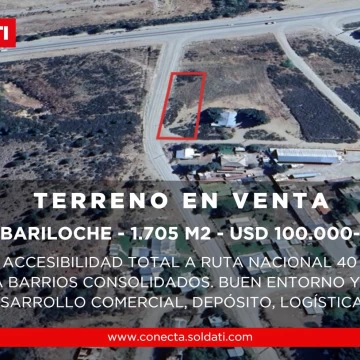 Venta Terreno de 1.705 m² con Salida Directa a Ruta 40 – Bariloche