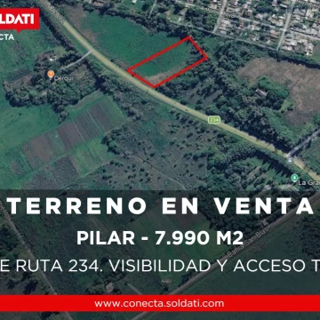 Terreno en venta de 7.990  m2 sobre Ruta 234 en Presidente Derqui - Venta