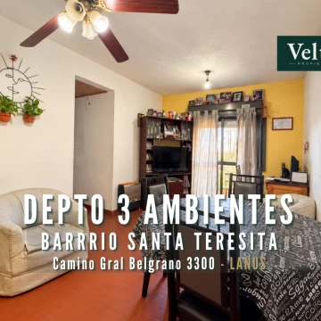VENTA DEPTO 3 AMBIENTES CON COCHERA - LANUS ESTE