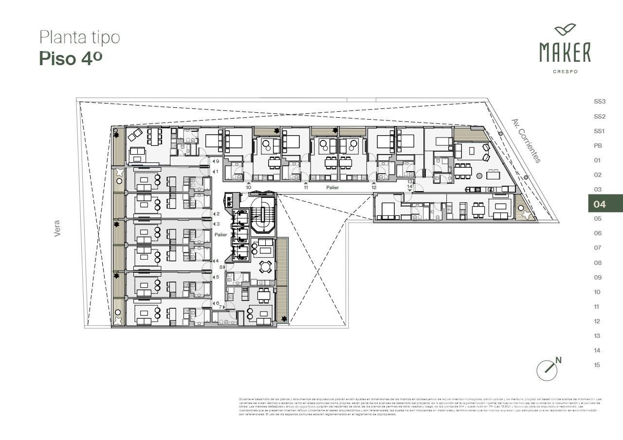 plano planta piso 4