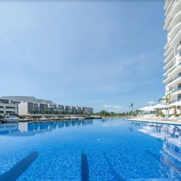 Departamento frente a muelle en Puerto Cancún