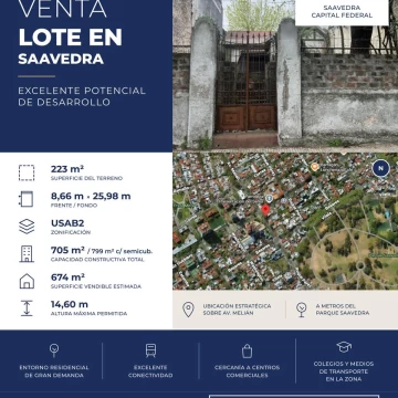 Venta Terreno en Saavedra