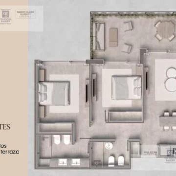 Departamento 3 ambientes  c/ parrilla - Tortugas Woods