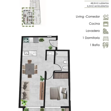 Departamento en Confluencia