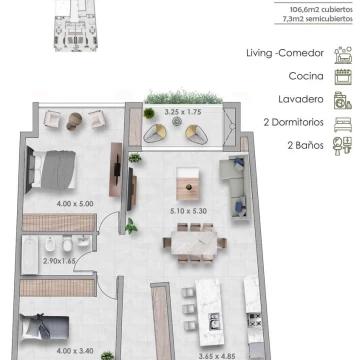Departamento en Confluencia