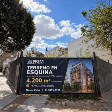 Venta Terreno para edificar en Juramento esquina Andonaegui Villa Urquiza
