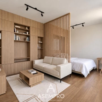 Monoambiente con patio en Palermo soho de 52 m2 totales!!