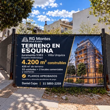 Venta Terreno para edificar en Juramento esquina Andonaegui Villa Urquiza