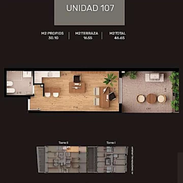 Venta Monoambiente a estrenar en Malvín Sur