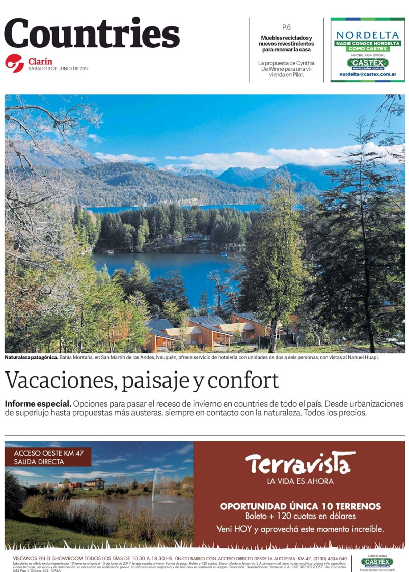 CLARIN | Vacaciones, paisaje y confort